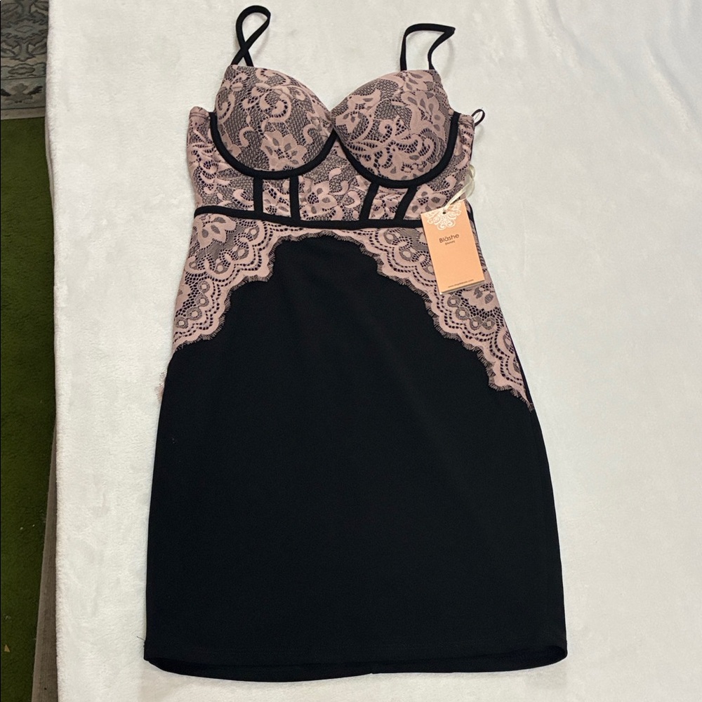 Blashe Fancy Dress Sexy for An Evening Out Black and Mauve